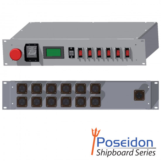 Shipboard 2U MIL SPEC PDU, 30A, 5015