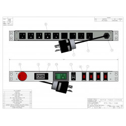 1U MIL SPEC PDU, 30A, L5-30P Input, 8 x 5-15R, TAA Compliant