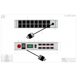 2U MIL SPEC PDU, 30A, L6-30P Input, 16 x MS3102E16-10S, TAA Compliant