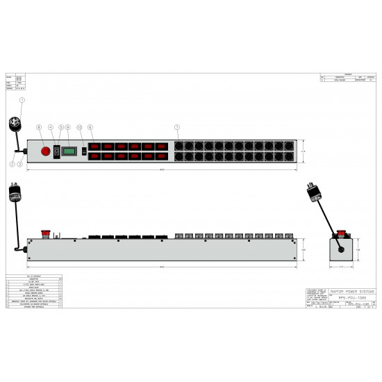 0U MIL SPEC PDU, 30A, L6-30P Input, 24 x MS3102E16-10S, TAA Compliant